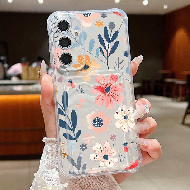 Wallets - Étui portefeuille à fleurs colorées pour