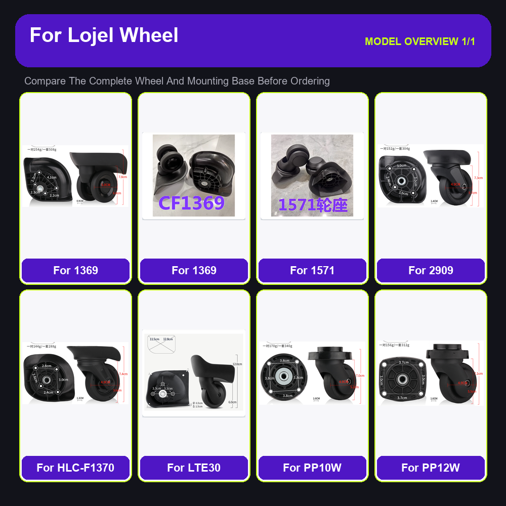 Silent Replacement Luggage Wheels - Heavy Duty Bagages Roues De Rechange
