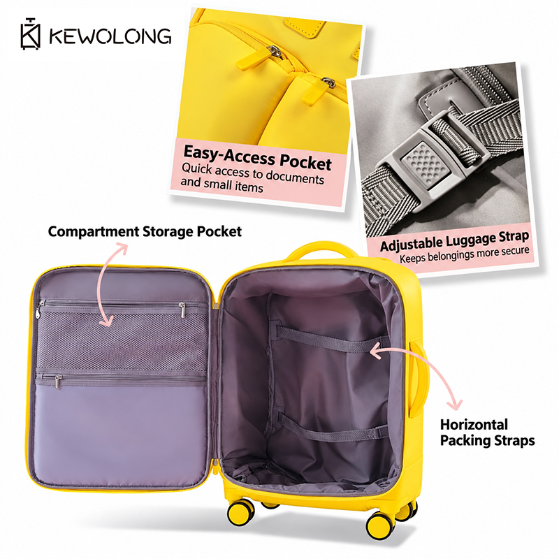 Nouvelle valise de cabine en t - Spinner Wheel Rolling Suitcase 20 Inch avis et prix