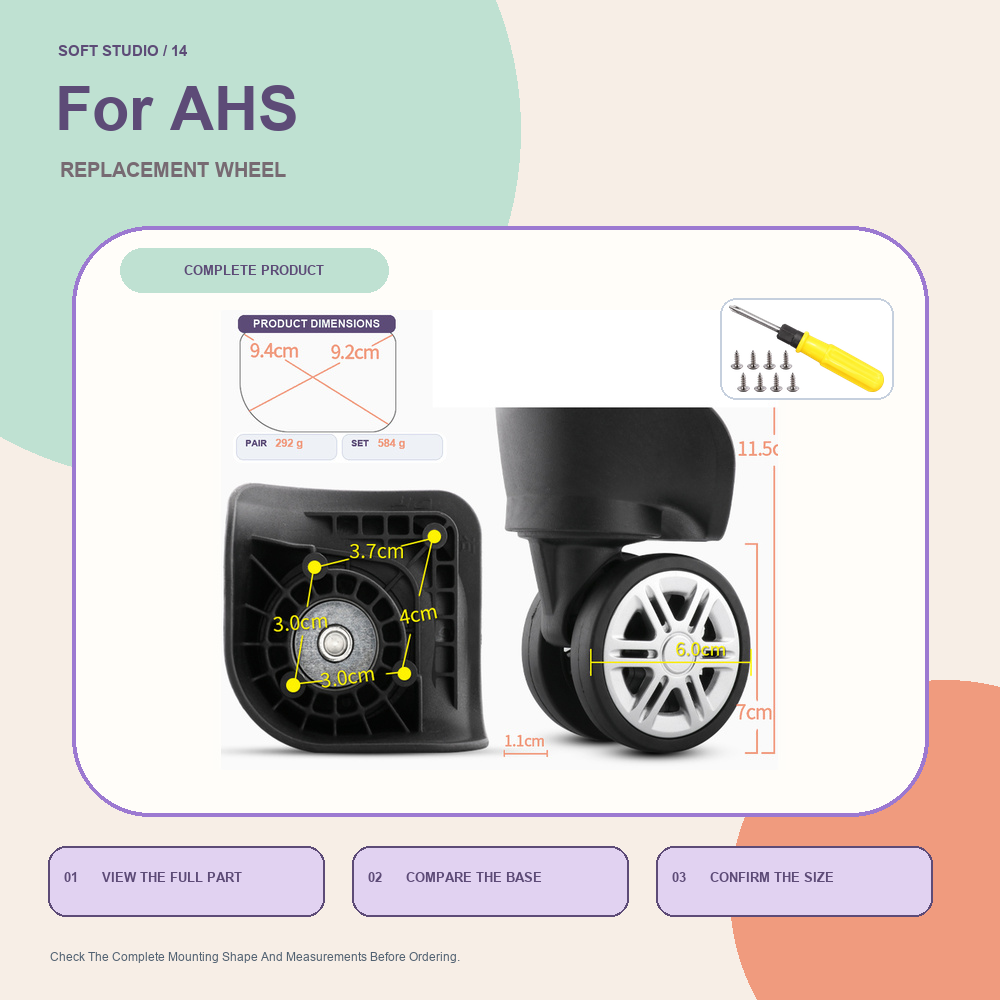 Roue de rechange pour roulette - Silent Replacement Luggage Wheels avis et prix