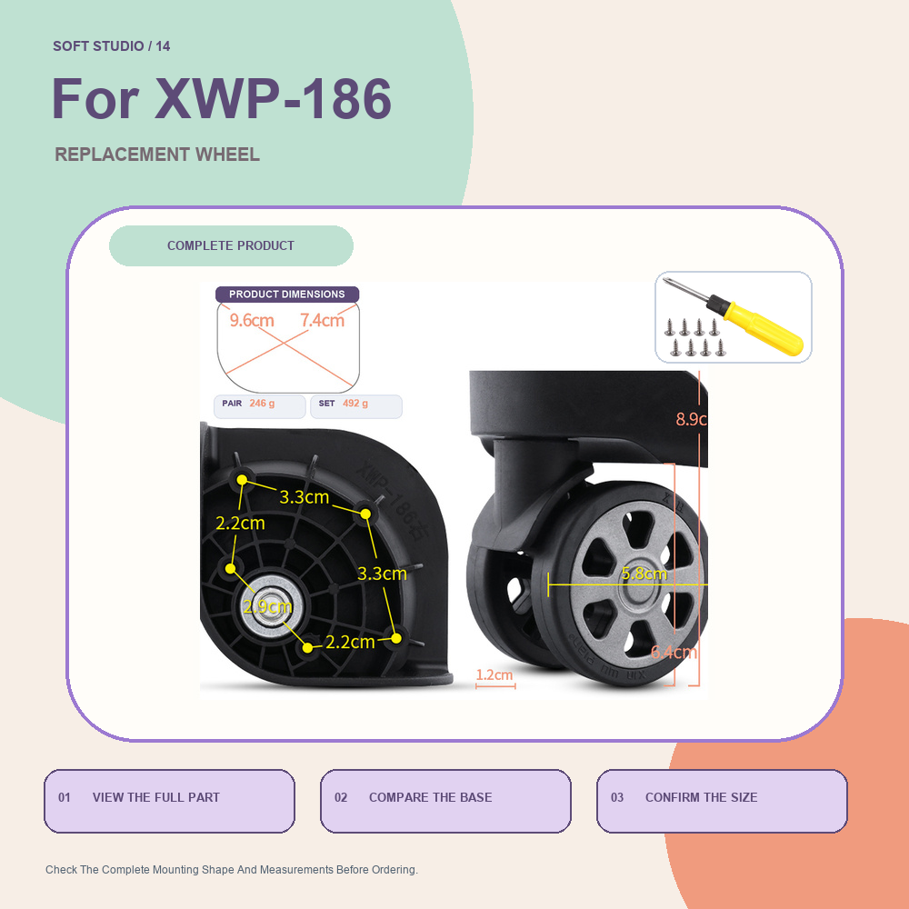Roue de rechange de roulette d - Silent Replacement Luggage Wheels avis et prix